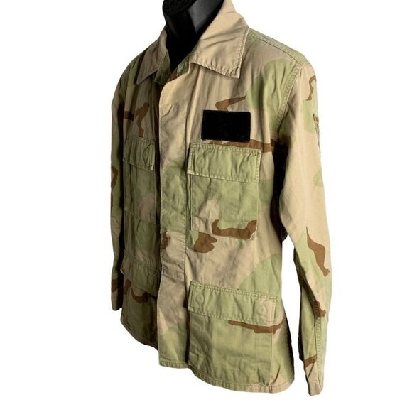 US Army Military BDU Uniform Shirt M Desert Sand Camo Combat Buttons Pockets - Picture 3 of 6